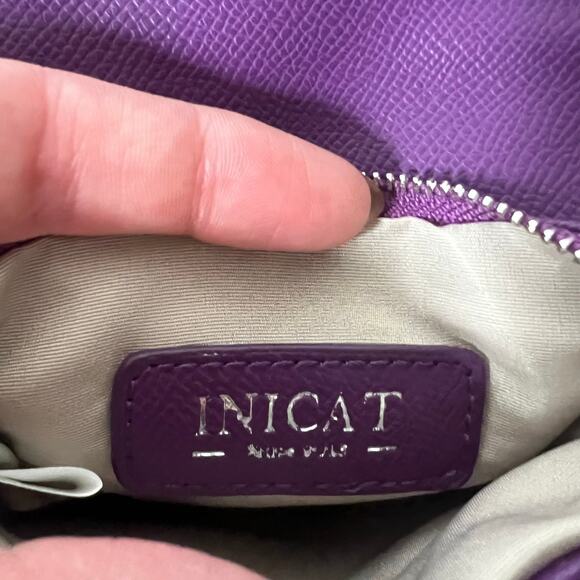 INICAT Crossbody Phone Bag Purple Removable Strap Stadium Size Purse Turn-Lock - Picture 6 of 8